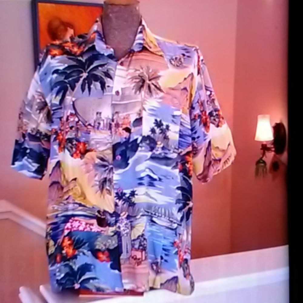 Vintage 80s tourist vacation hawaiian shirt GUC